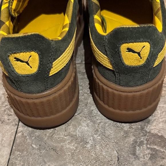 Women's Cleated Creeper Suede Platforms - Lemon, Carmine, Vanilla Ice - Picture 2 of 16